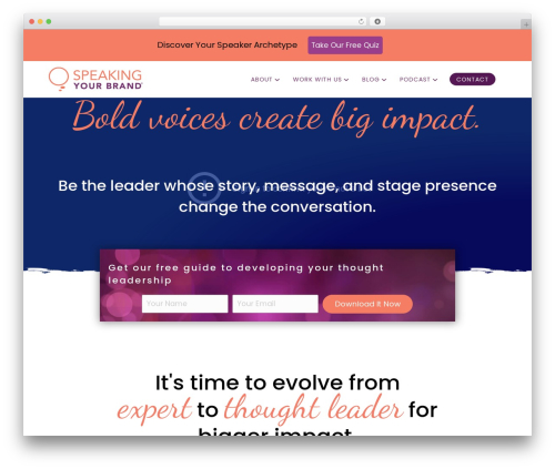 Theme WordPress Beaver Builder Theme - speakingyourbrand.com
