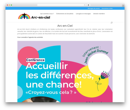 WordPress theme Divi - arcenciel-ne.ch