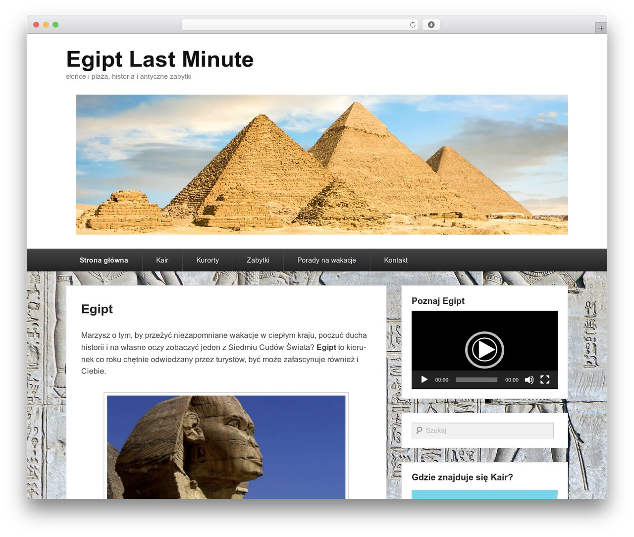 WordPress website theme Catch Evolution - egiptlastminute.com.pl