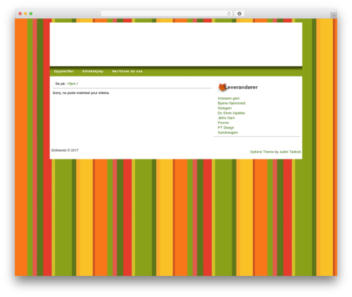 Options Light theme WordPress - strikkeriet.no