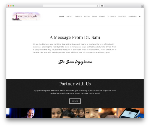 Snow WordPress theme - beaconofhearts.org