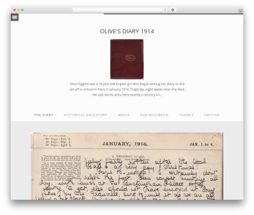 Theme WordPress GUTENBERG-WP - olivesdiary1914.com