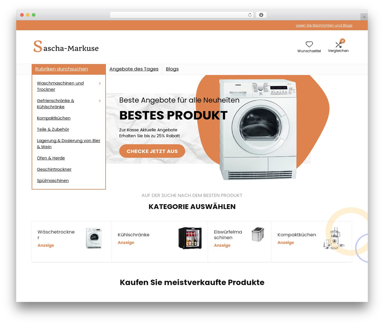 WordPress theme Rehub theme - sascha-markuse.de