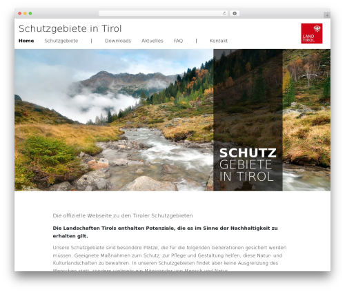 Bootstrap Basic4 theme WordPress free - tiroler-schutzgebiete.at