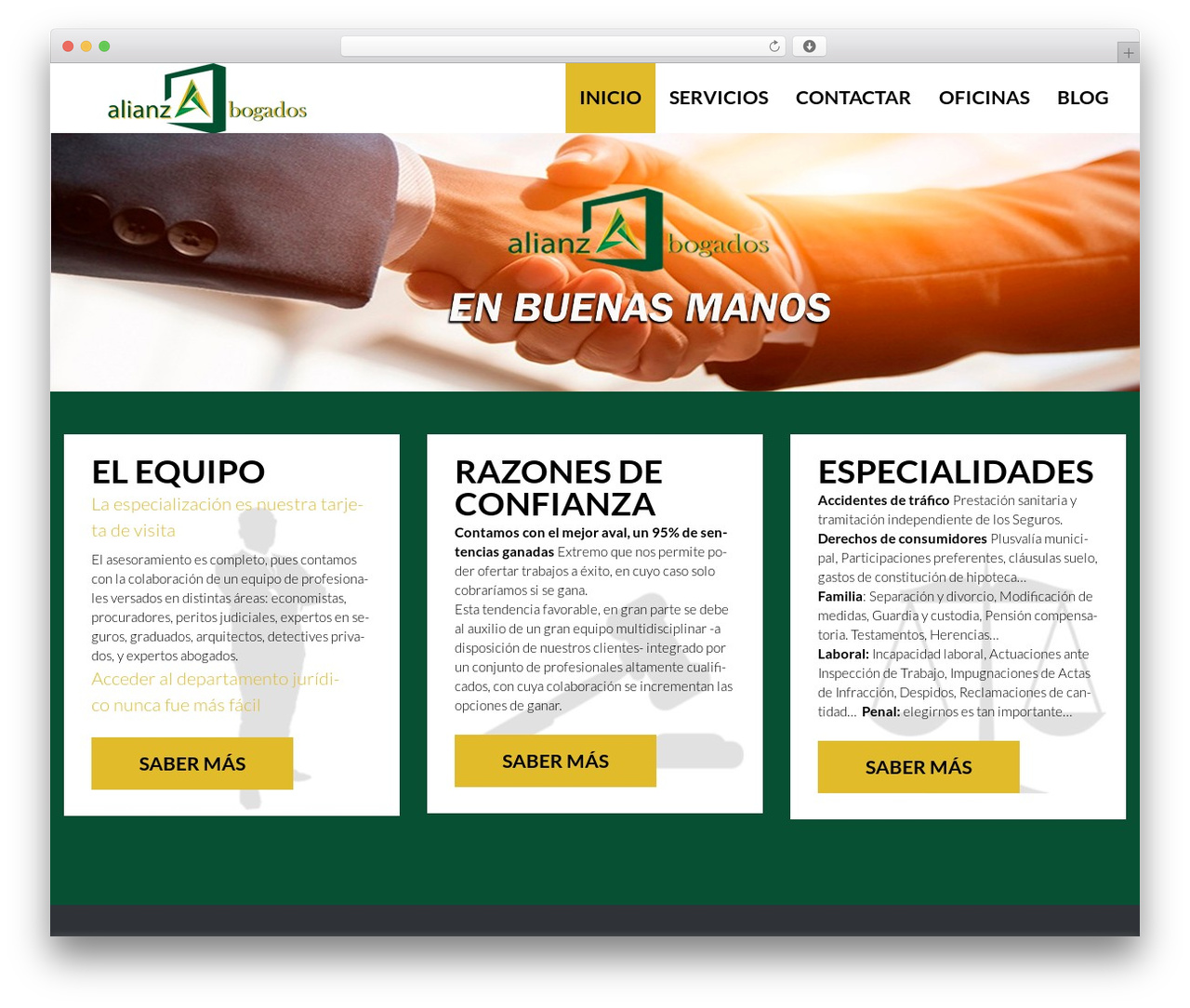 Cherry Framework WordPress theme - alianzabogados.com