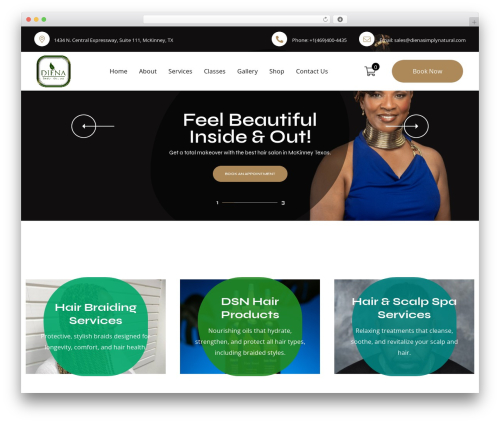 Haarino best WooCommerce theme - dienasimplynatural.com