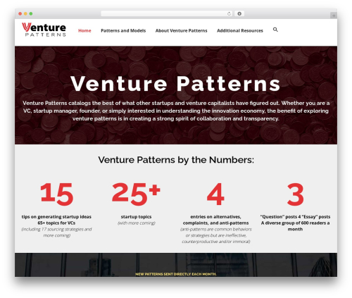 Venture Patterns WordPress theme - venturepatterns.com