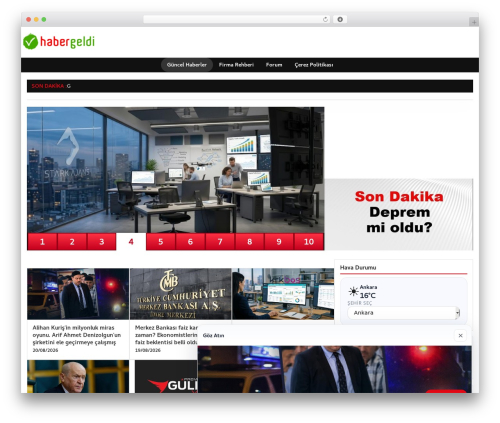 WordPress theme dtheme - habergeldi.net