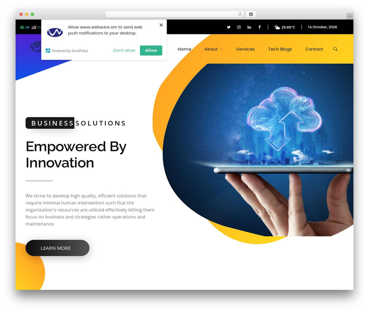 WordPress theme Webware Theme - www.webware.om WordPress theme Webware Theme - www.webware.om