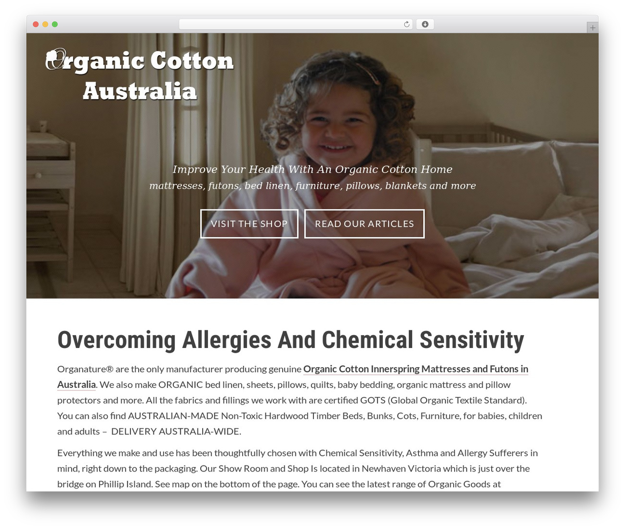 Atomic WordPress theme - organiccottonaustralia.com.au