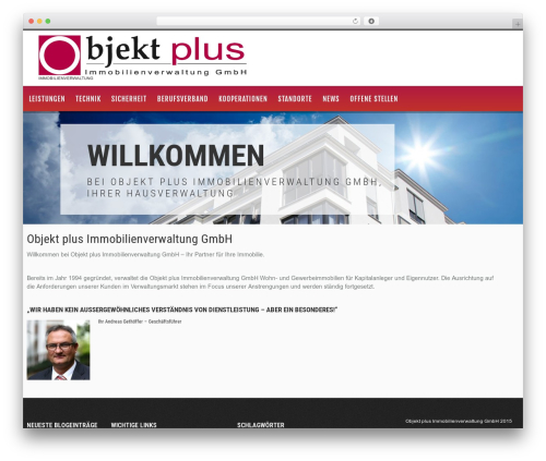 WordPress theme cherry - objektplus.com