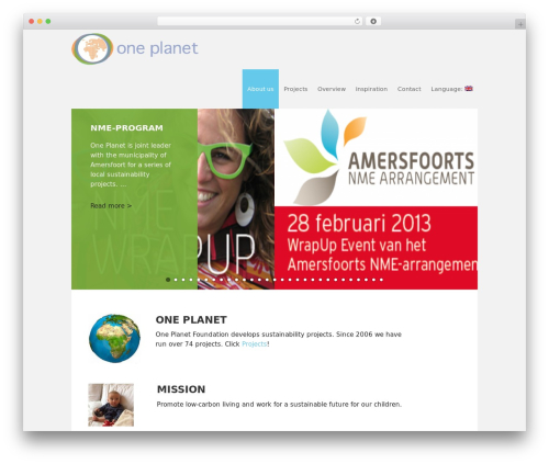 Genesis social profiles menu WordPress plugin - oneplanet.org