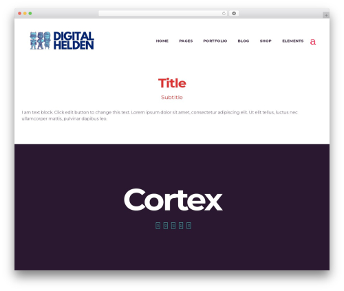 Best WordPress theme Cortex - digitalhelden.ch