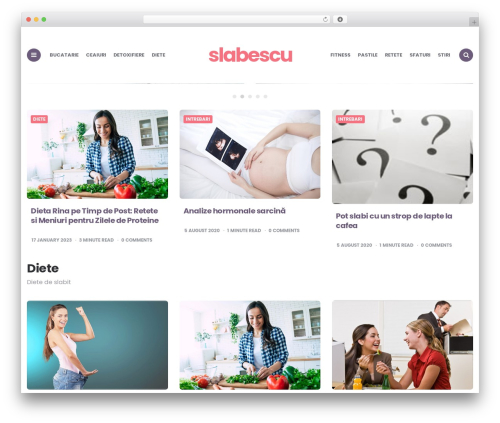 Carrino WordPress blog theme - slabescu.ro
