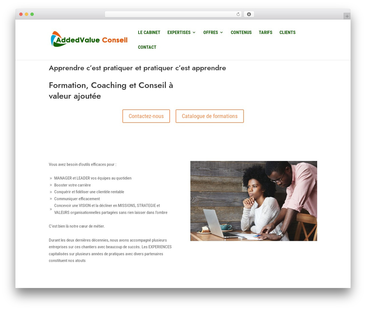 Divi WordPress theme - addvaconseil.com