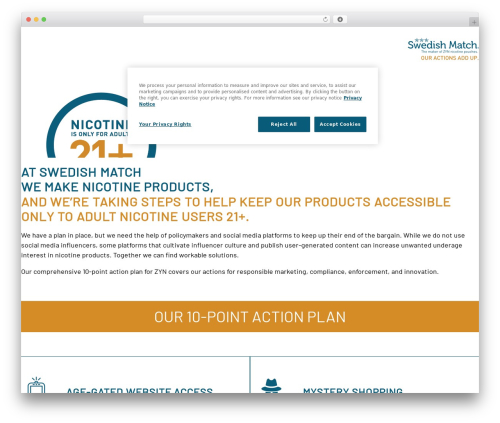 WordPress website theme Prime - 21plusresponsibly.com