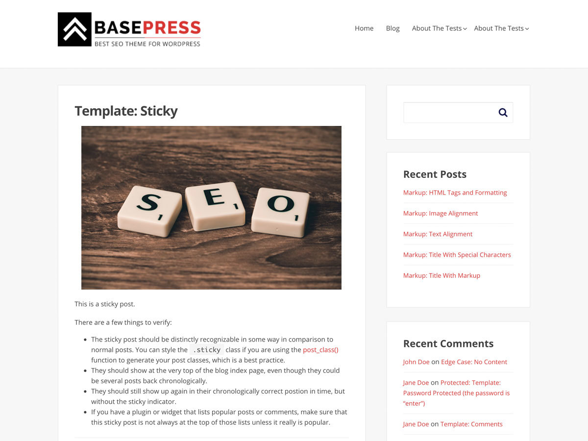 Comments template. Stackable WORDPRESS.