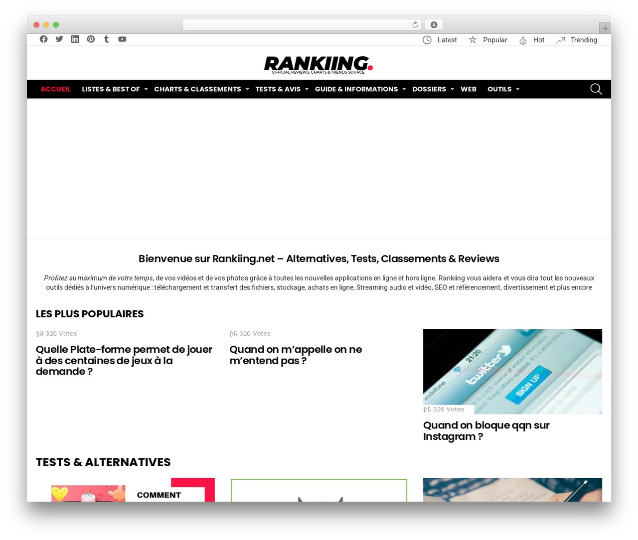 Bimber WordPress theme - rankiing.net