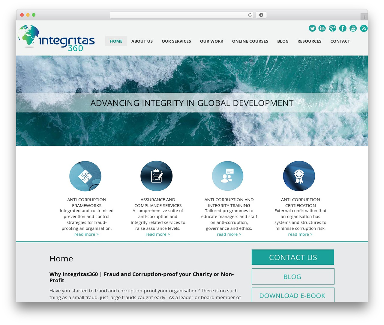Catalyst WordPress theme - integritas360.com