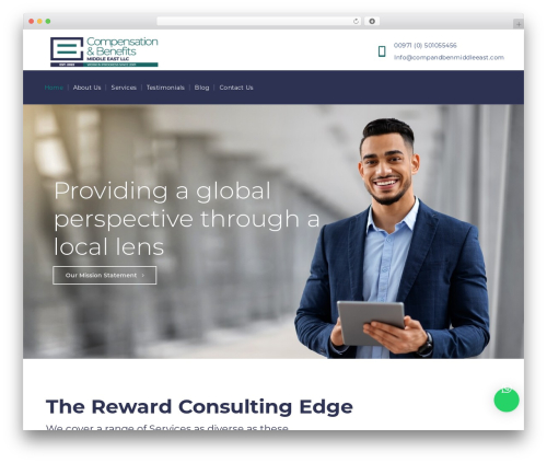 Consultancy theme WordPress - compandbenmiddleeast.com