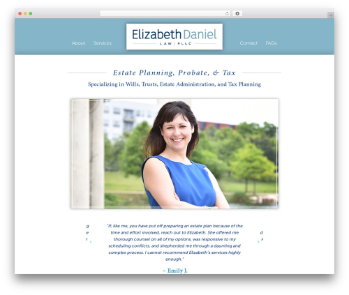 Custom Wordpress Theme WordPress theme - elizdanielaw.com