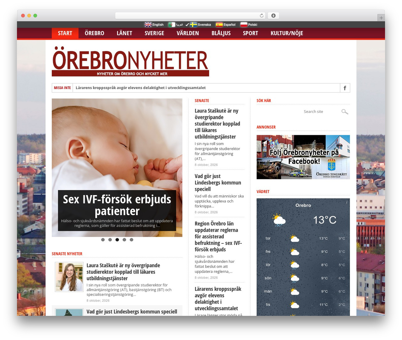 Max Mag Theme WordPress theme - orebronyheter.com