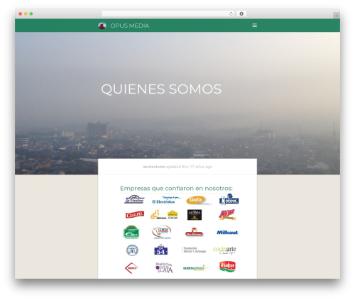 Opus WordPress website theme - opusmedia.com.ar