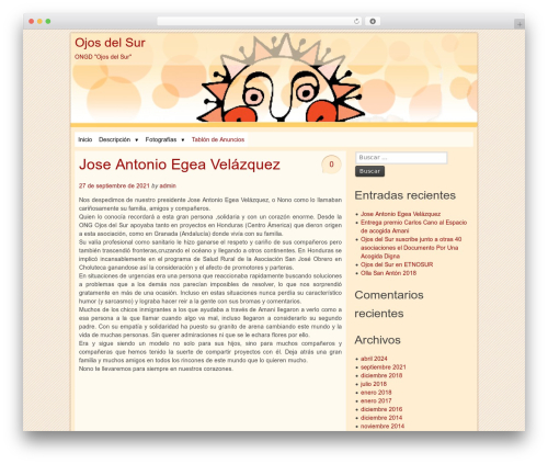 Orange WordPress theme - ojosdelsur.org