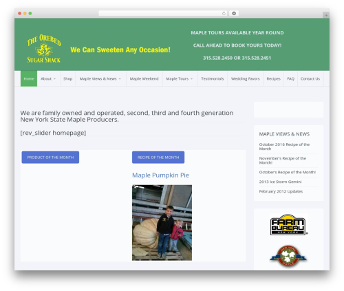 Theme WordPress Candidate - orebedmaplesugarshack.com
