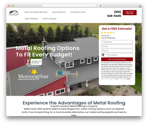 Theme WordPress Hello Elementor - northcarolinametalroofs.com