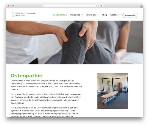 WordPress website theme Pixel Example Theme - osteopathie-visser.nl