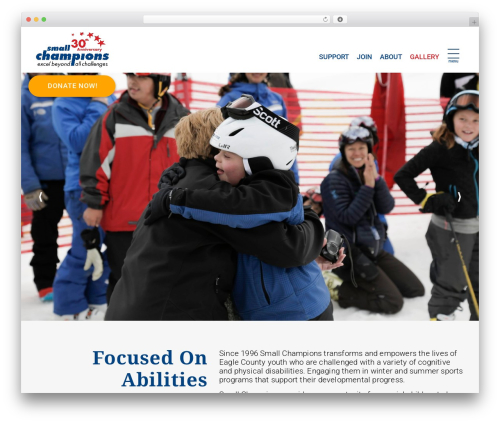 WP Bootstrap WP theme - smallchampions.org