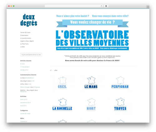 Theme WordPress Infinity - observatoire.deuxdegres.net