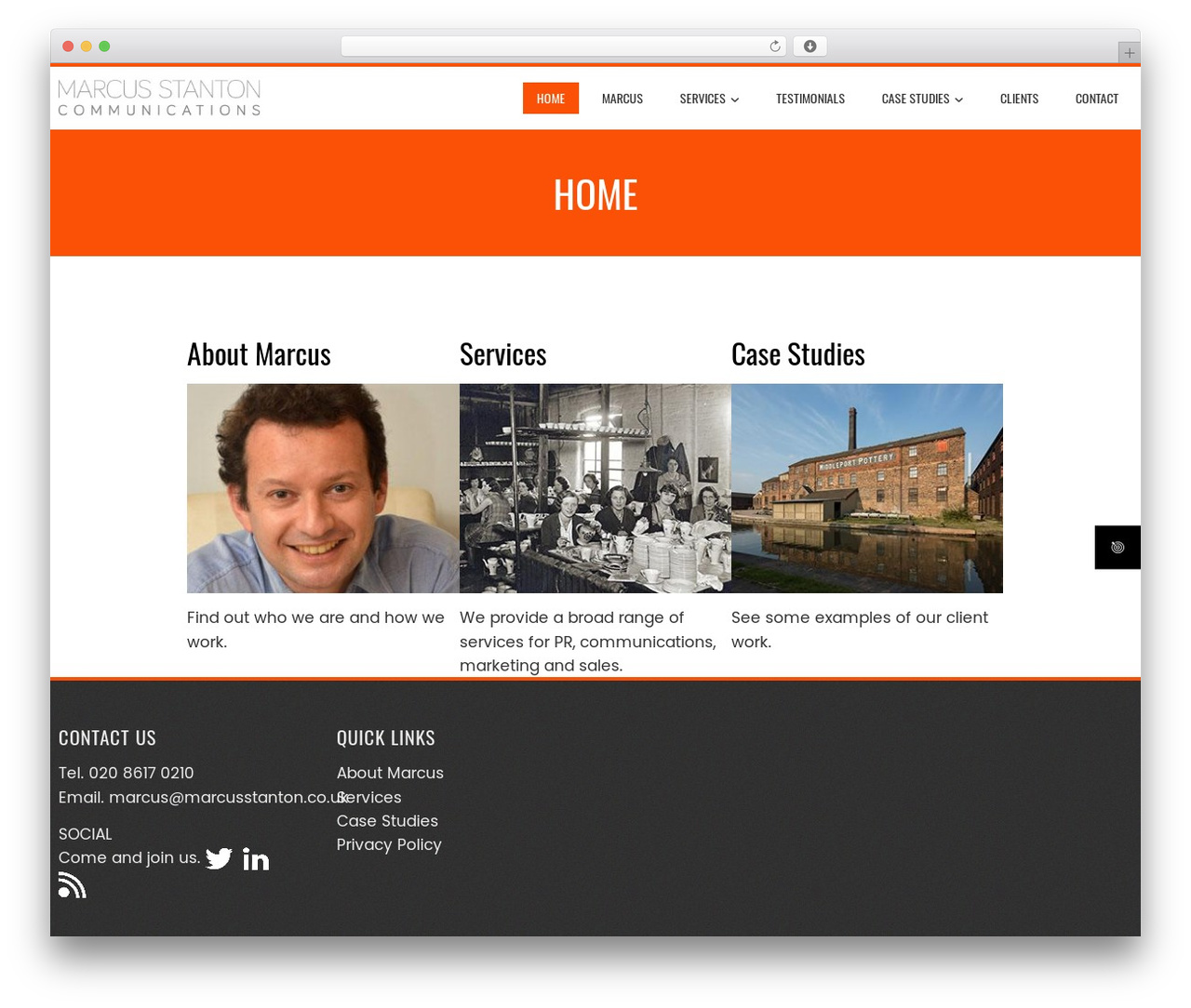 Total WordPress theme - marcusstanton.co.uk