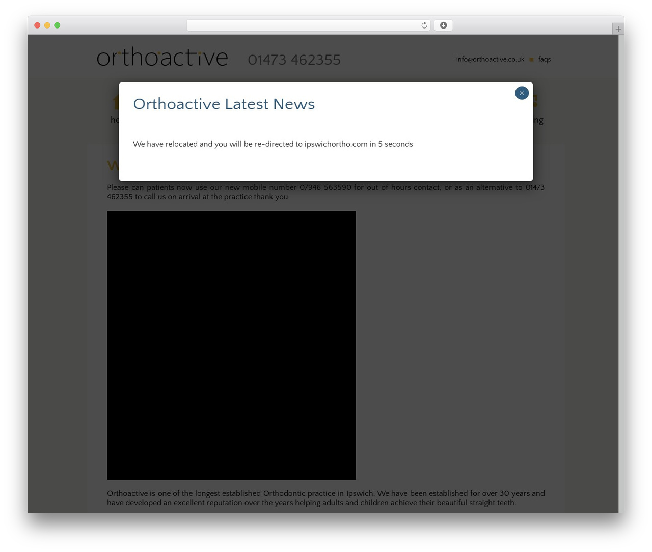 WordPress theme Orthoactive - orthoactive.co.uk