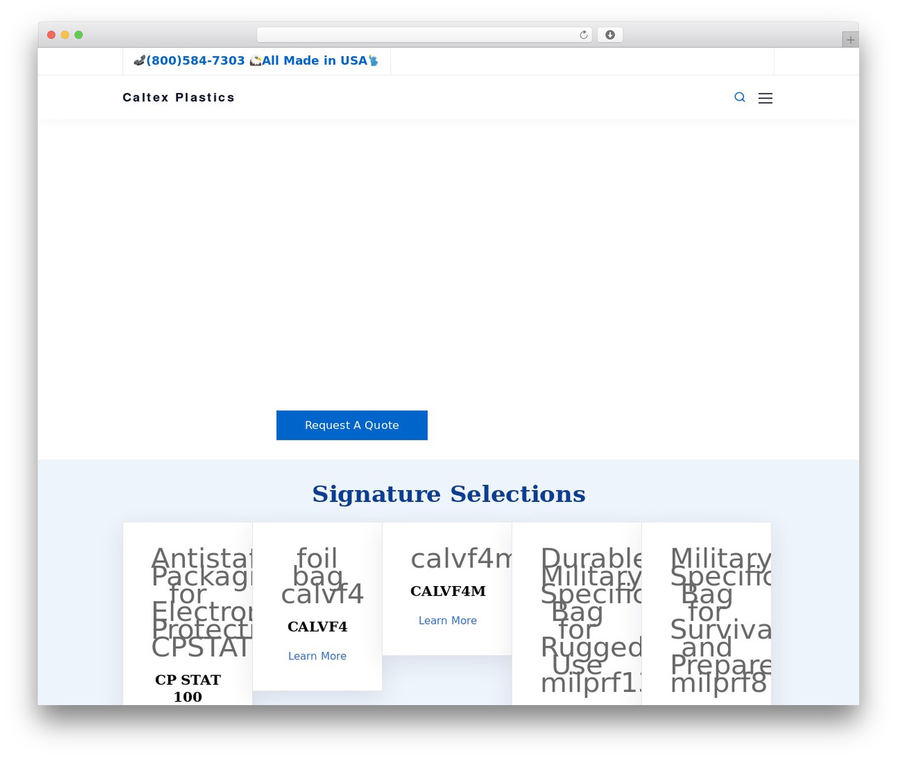WordPress theme Sway - caltexplastics.com