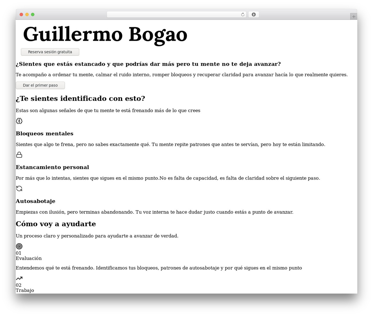 WordPress theme Vibecoding Theme - guillermobogao.com