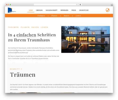 WordPress website theme StudioArch - b-on-baupartner.de