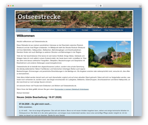 Asteroid free WordPress theme - ostseestrecke.de