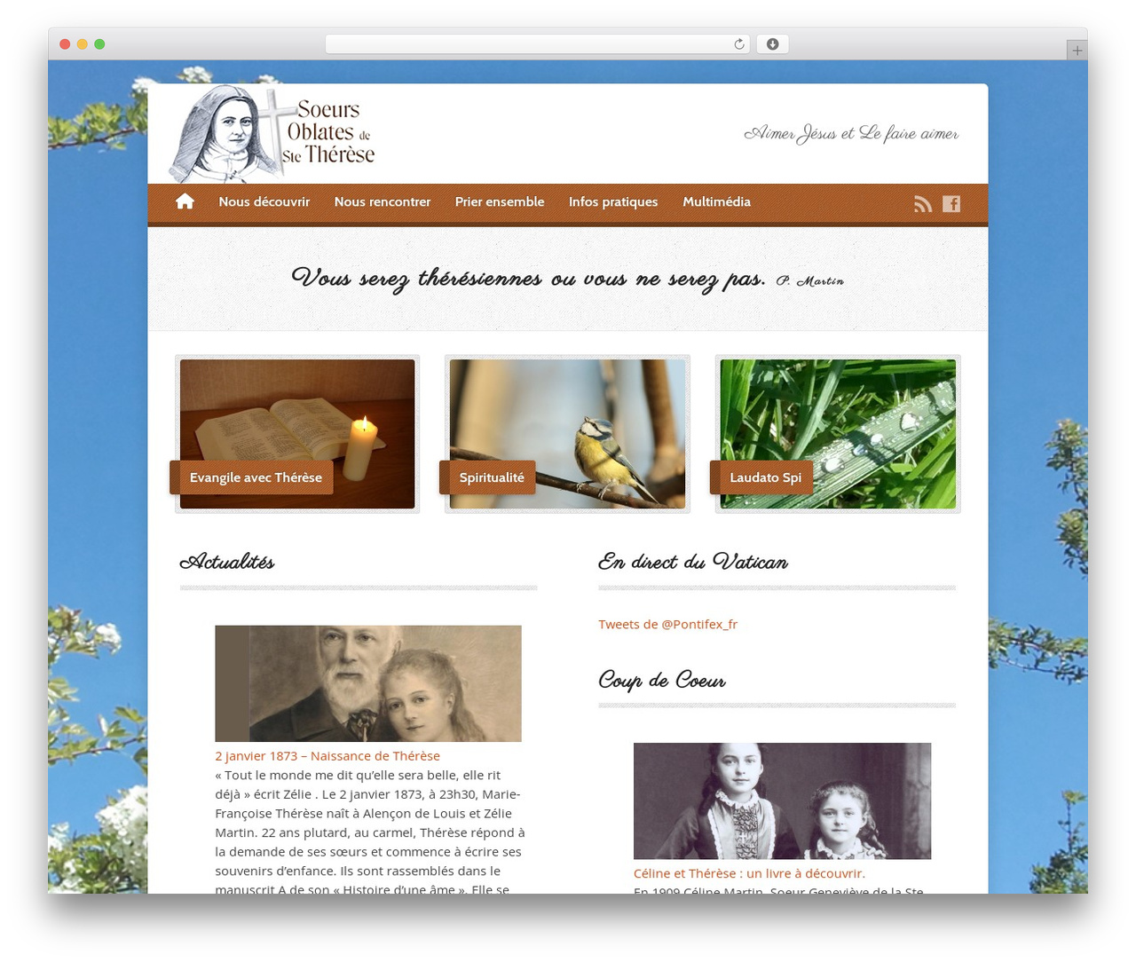 Best WordPress theme Risen - oblates-sainte-therese.org