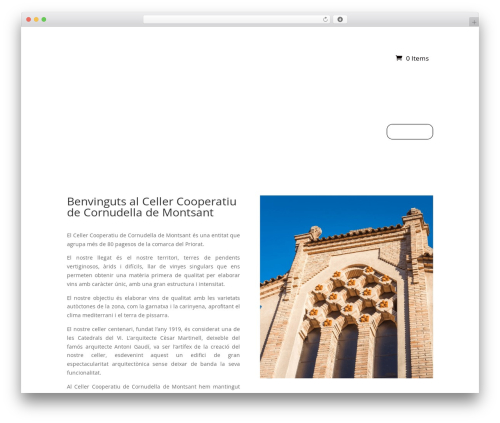 Divi theme WordPress - cellercornudella.cat