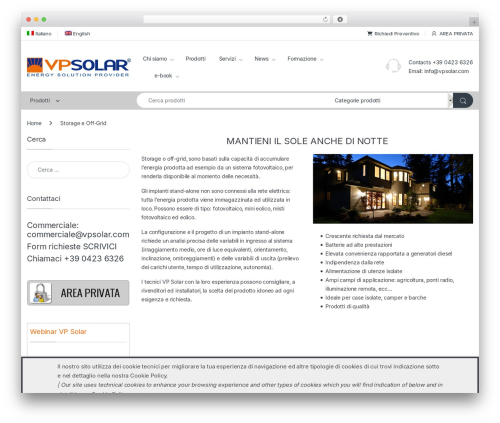 Electro WordPress theme - vpsolar.com/storage-e-off-grid