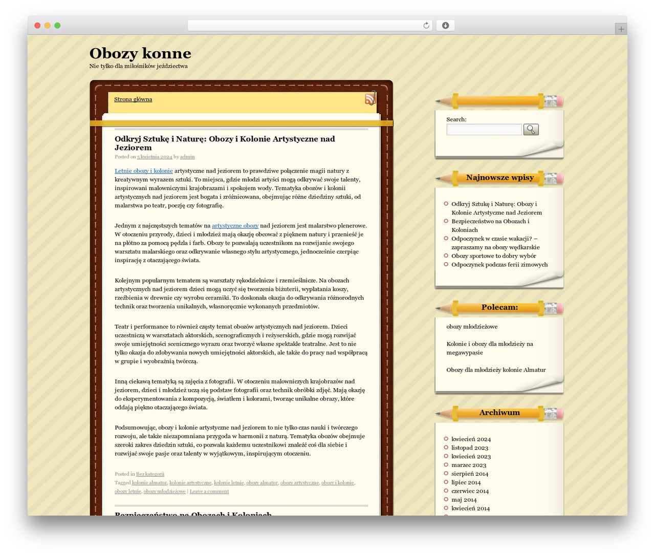 LeatherNote theme WordPress - obozykonne.com LeatherNote theme WordPress - obozykonne.com
