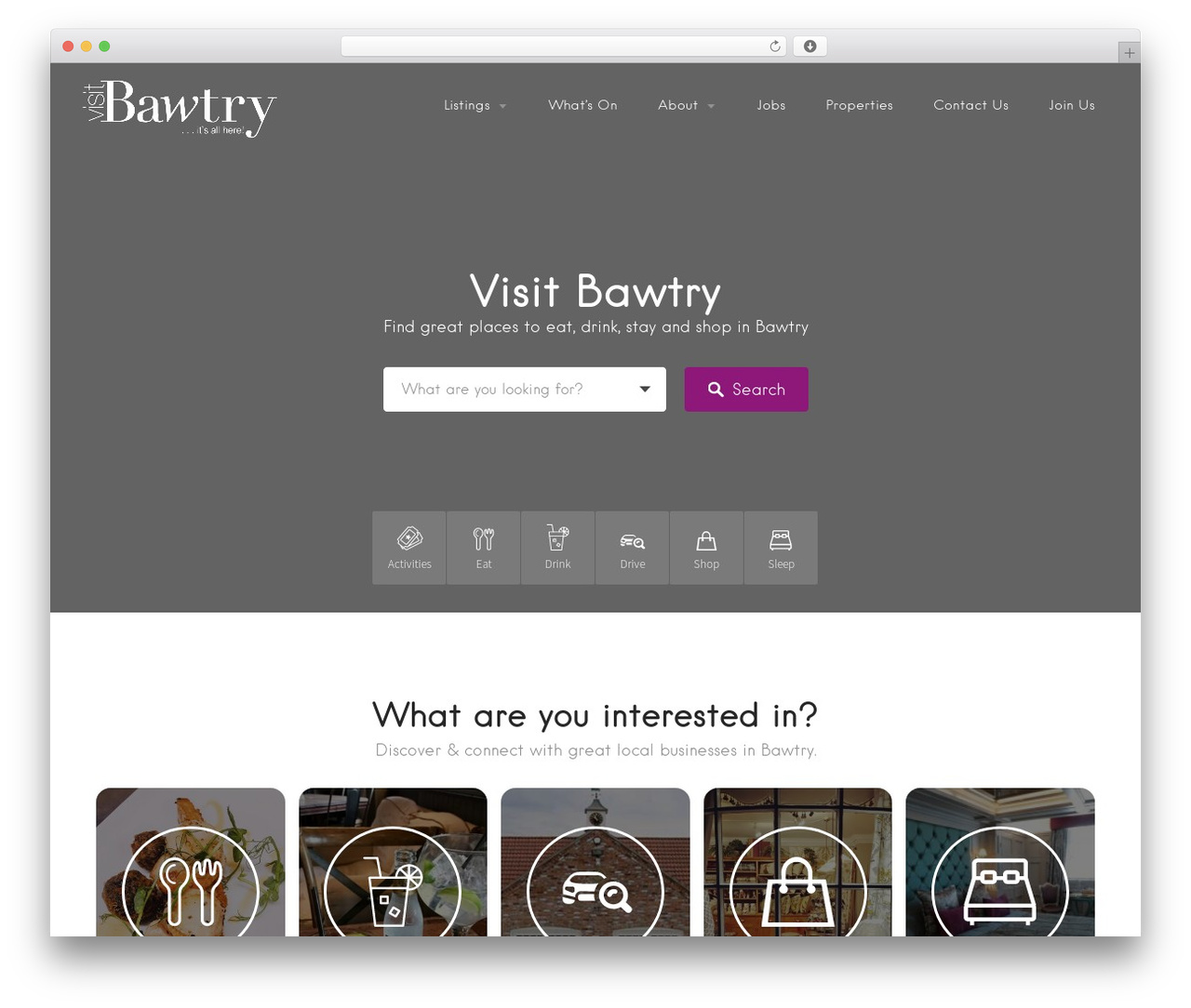 Listable Child WordPress ecommerce theme - visitbawtry.com
