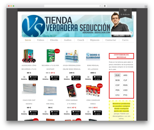 Maya Shop WordPress shopping theme - verdadera-seduccion.com