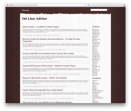Rugged theme WordPress - on-line-advice.co.uk