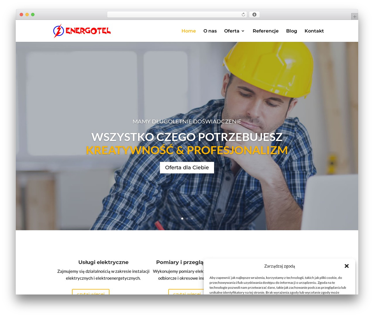 Theme WordPress Divi - energotel.net.pl