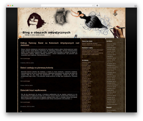 Witcher Mind WordPress theme - obozyartystyczne.com