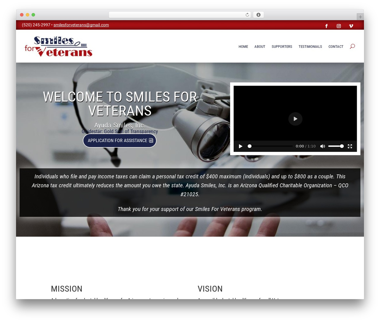 WordPress theme Divi - smilesforveterans.org