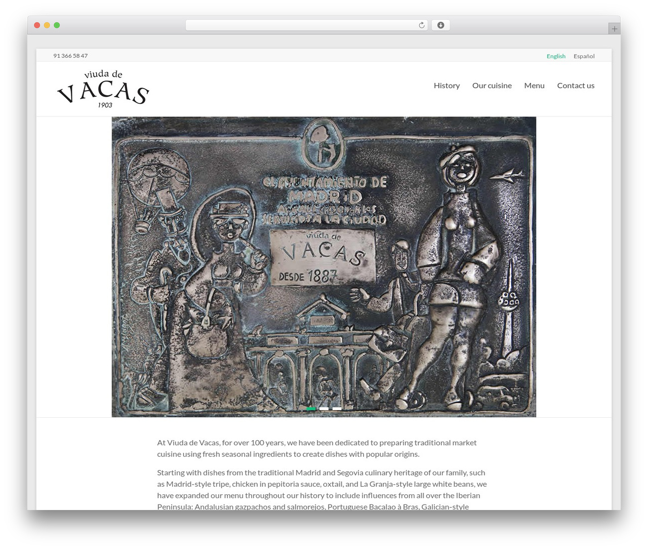 WordPress theme Spacious - viudadevacas.es
